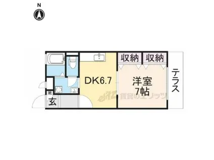 サニーハウスタムラ(1DK/2階)の間取り写真