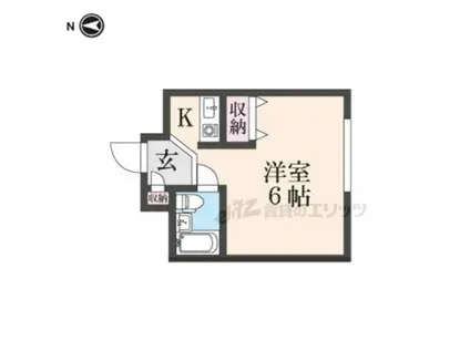 シティパレスあやめ池P8(ワンルーム/1階)の間取り写真