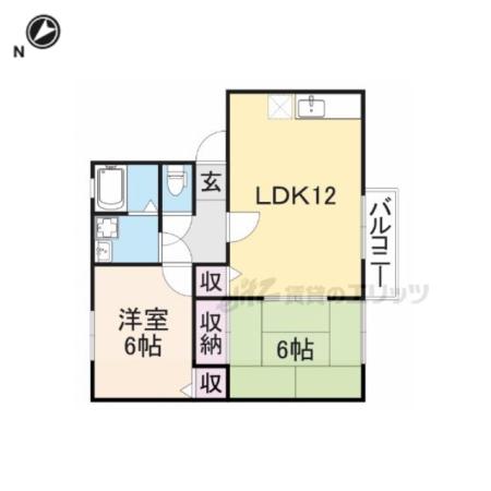 ロイヤルフィーノ(2LDK/1階)の間取り写真