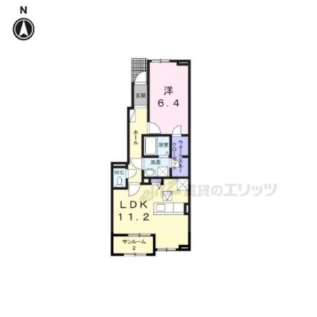 ベル・メゾン(1LDK/1階)の間取り写真