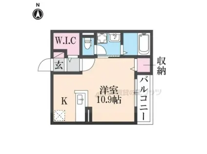 モデルノ(ワンルーム/2階)の間取り写真