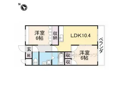 TMコート(2LDK/2階)の間取り写真