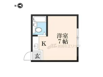 アスピリエ高野(ワンルーム/1階)の間取り写真