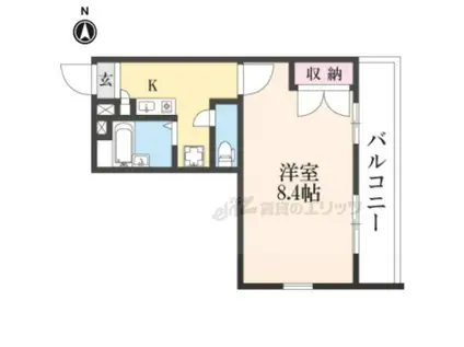 レオパレスウエストコート(1K/3階)の間取り写真