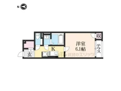 クレイノ聡(1K/1階)の間取り写真