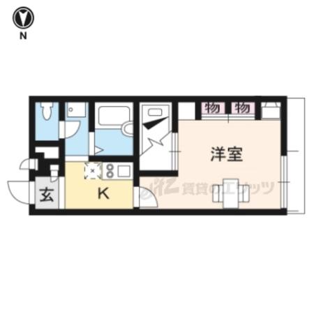 レオパレス大和(1K/2階)の間取り写真