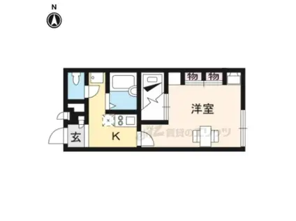 レオパレスさざんか(1K/1階)の間取り写真