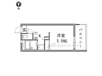 レオパレス緑の香芝(1K/3階)の間取り写真