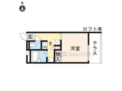 レオパレスハートピア15(1K/1階)の間取り写真
