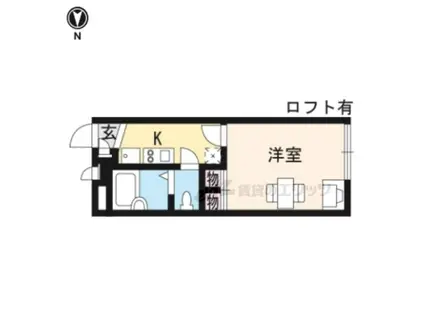 レオパレス黄金色の呑田(1K/1階)の間取り写真