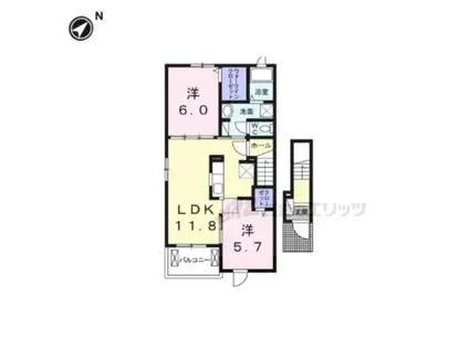 サンリット(2LDK/2階)の間取り写真