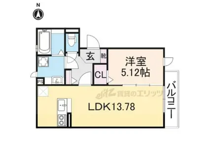 トルーポ エマイ(1LDK/2階)の間取り写真
