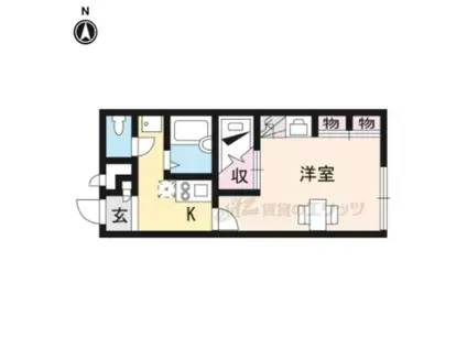 レオパレス旭ヶ丘(1K/2階)の間取り写真