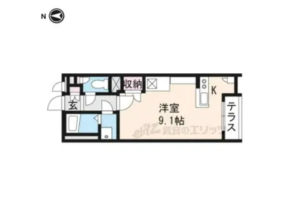レオネクストノーム(ワンルーム/1階)の間取り写真