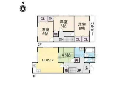 近江鉄道本線 彦根口駅 徒歩27分 2階建 築16年(4LDK)の間取り写真
