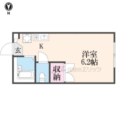 レオパレスカサ(1K/2階)の間取り写真