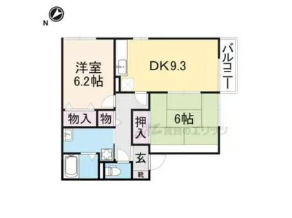 スペースMHM C棟(2DK/2階)の間取り写真