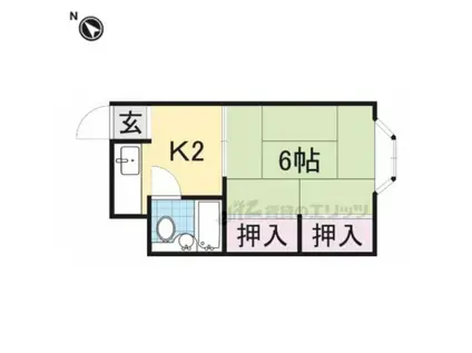 CLEAR HOSHIGAOKA.(1K/3階)の間取り写真