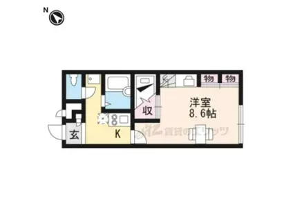 レオパレス星田(1K/1階)の間取り写真