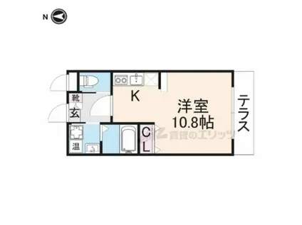 ハイツプランドール(ワンルーム/2階)の間取り写真