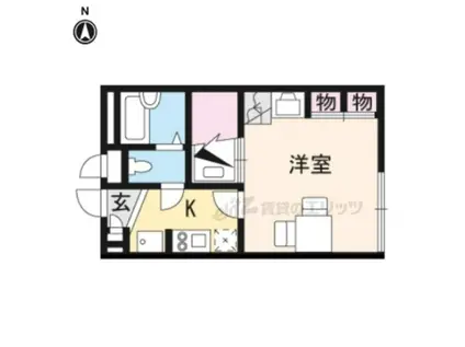 レオパレスアムール(1K/2階)の間取り写真