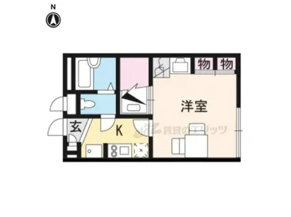 レオパレスエトワール(1K/2階)の間取り写真