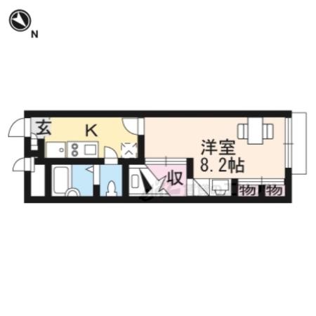 レオパレス寺嶋A(1K/1階)の間取り写真
