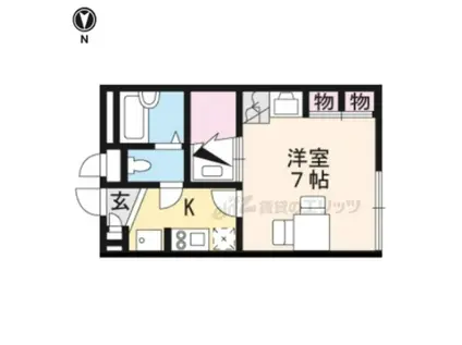 レオパレス城ノ内(1K/2階)の間取り写真