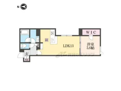 INFINI(1LDK/1階)の間取り写真