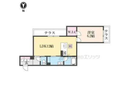 SHAMAISON GRACE(1LDK/1階)の間取り写真