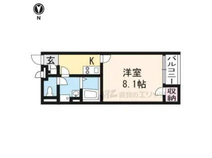 レオネクスト御所(1K/2階)の間取り写真