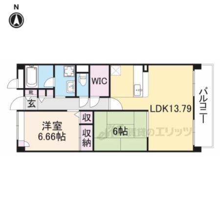 ラフォーレ三郷弐番館(2LDK/1階)の間取り写真