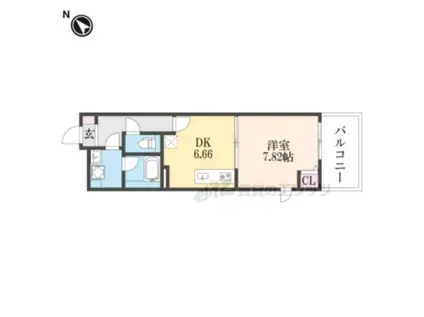 FOREST CHERIE(1DK/4階)の間取り写真