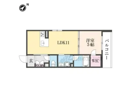 ミラージュ膳所(1LDK/3階)の間取り写真