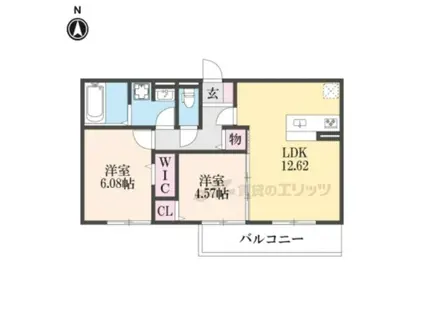 モンヴィラージュ(2LDK/2階)の間取り写真