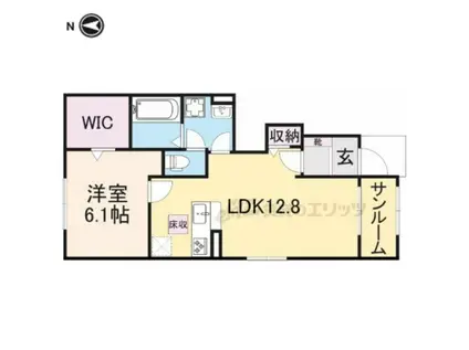 ソレイユ メゾン(1LDK/1階)の間取り写真