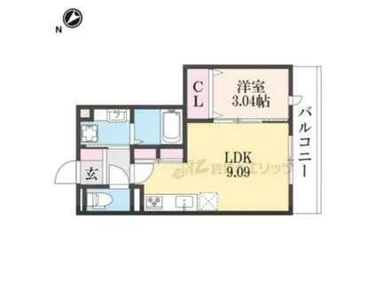 SAISONNIER(1LDK/3階)の間取り写真