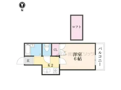 シーマ大和高田(1K/1階)の間取り写真