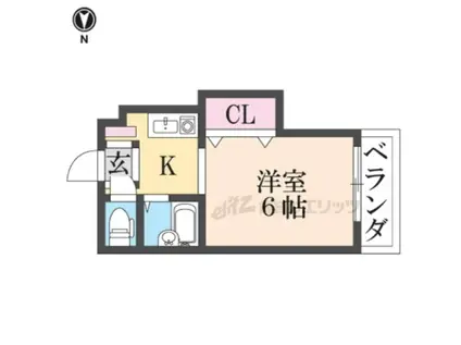 スタジオM(1K/3階)の間取り写真