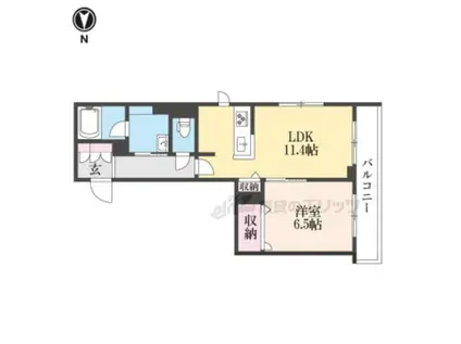 FELIZE(1LDK/2階)の間取り写真