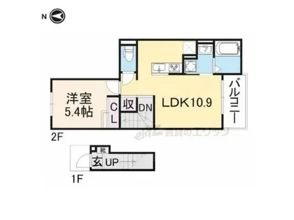 グラン シャリオ(1LDK/2階)の間取り写真