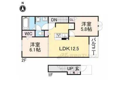 ソラーナ(2LDK/2階)の間取り写真