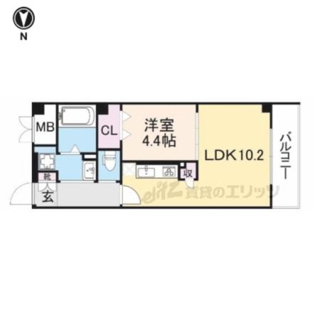 MANSION GRACE(1LDK/2階)の間取り写真