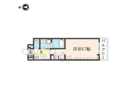 ジュピター(1K/2階)の間取り写真