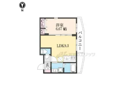 STEP六地蔵(1LDK/2階)の間取り写真