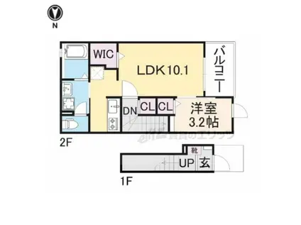 TN CASA(1LDK/2階)の間取り写真