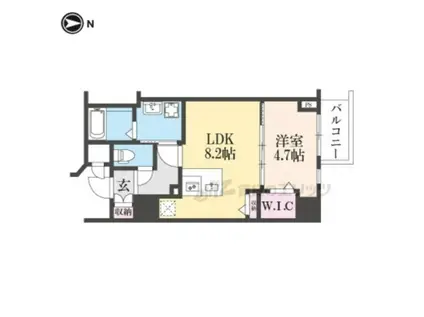 DCガーデン京都西(1LDK/2階)の間取り写真