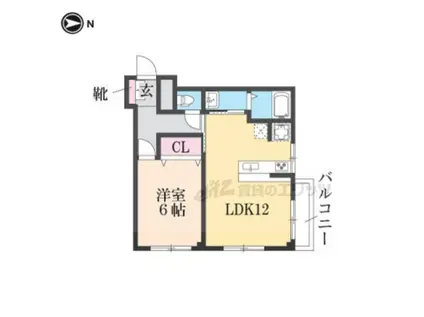 GRACE TACHIBANA(1LDK/2階)の間取り写真