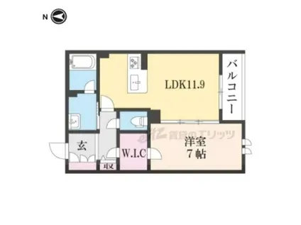 シャーメゾン杉ヶ町(1LDK/3階)の間取り写真