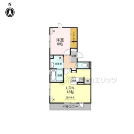 アプリコットコート(1LDK/3階)の間取り写真